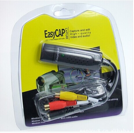 EasyCap 2100 chip driver-free single USB video capture card supports vista64 win7