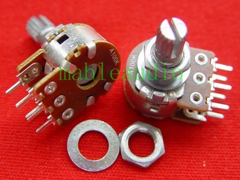 Potentiometer 16 type A double-connected 6-foot PCB Taiwan production resistance A1M A100K A250K A500K B250K