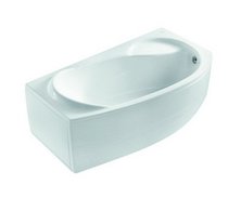 M-1500SQ-1 acrylic double skirt bathtub (right skirt