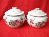 The Cultural Revolution porcelain (serving the people) red patterned porridge pot a pair of ancient and playful collections 