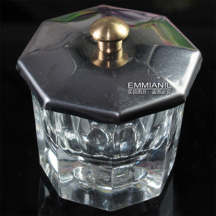 美甲工具 水晶甲 雕花粉 水晶粉 洗笔 方形带盖水晶甲液专用杯子