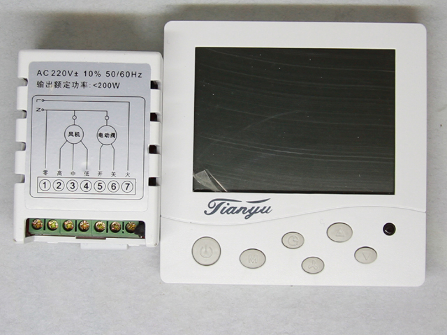 Central Air Conditioning Thermostat Air Conditioning Panel Switch Temperature Controller Three Speed ​​Switch Fan Coil Temperature Control