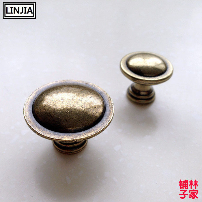Qinggu Tongo-style imitation ancient retro wardrobe cabinet door drawer Drawers Round Handle handle minimalist Furniture Field Handle 1146