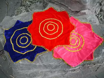 Dance velvet handkerchief Flower Dance props Yangko handkerchief octagonal towel two people turn handkerchief flower