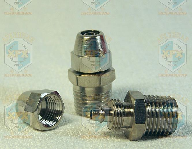 Thickened brass chrome plated DIY CO2 trachea connector quick twist (a)◣1 4 inch socket wrench bear◢