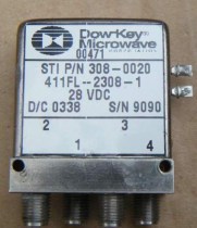 DOW-KEY 411FL-2308-1 28V high frequency relay switch