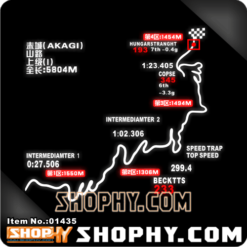 汽車貼紙3m反光貼後窗貼頭文字d赤城賽道反光款式包郵