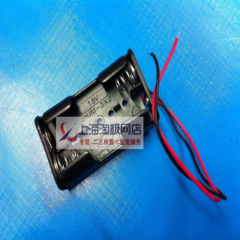 Hot selling ordinary battery case AA battery case 5 Number 2 battery case with wire high-quality single row of mounting holes
