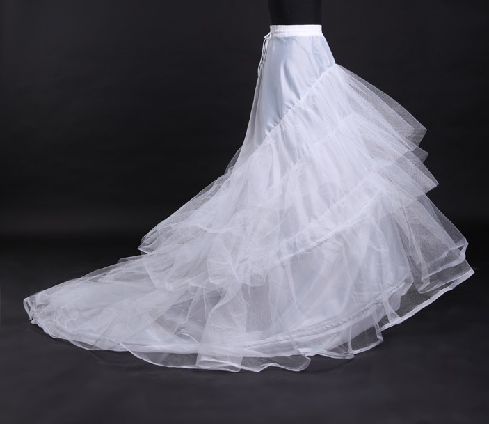 Bride Trailing Wedding Dress Special Skirt Brace Hard Mesh Yarn Big Skirt Brace With Bony Dress Triple Yarn Two Rings Manufacturer Direct