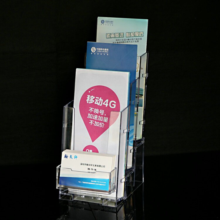 Name Sheet Box Triple A6 Three-fold sheet Single-shelf brochure Colorful Page Shelf Three Floors Desktop Advertising Show Shelf 303
