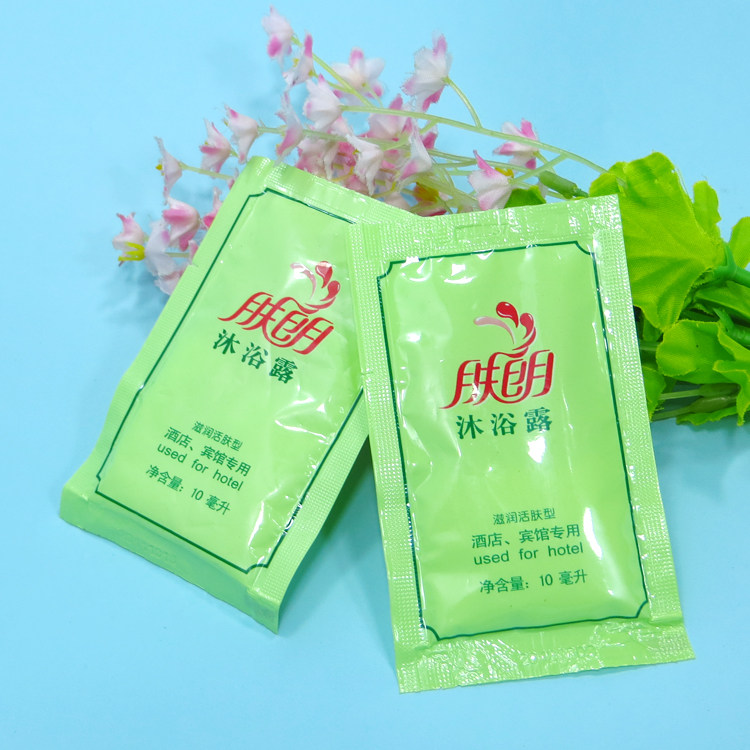 Hotel disposable shower gel Hotel room supplies Fulang shower gel milk bag 10ml