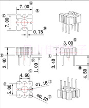 Magnetic ring base BASE002(3 3 3) Needle pitch 2 3 Row pitch 5