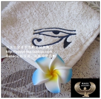 Egypts special birth memorial hand letter Egypt nefertari unstained pure cotton towel He Ruths Eye Blue