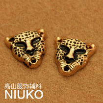 NIUKO accessories triangle fashion point Black Rose metal button monopoly hand sewn Noble button BAO WEN