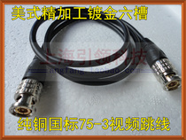 Pure copper baked black Q9 jumper BNC video camera connection mechanism Q9 jumper 1 m matrix connection line
