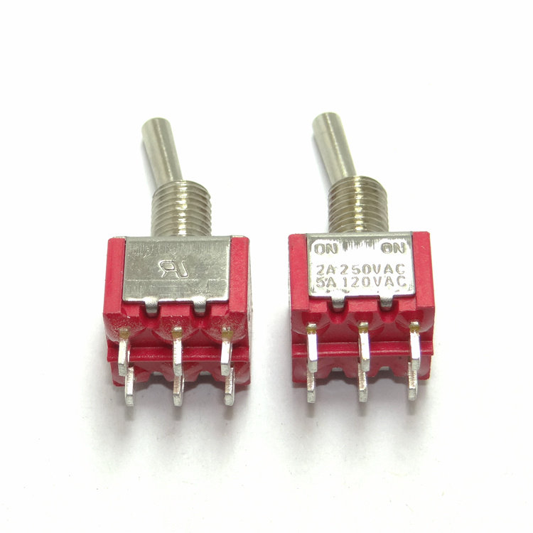 Pure copper pin New Zealand Switch toggle switch 2A 250V 5A120V 6-pin 2-speed double throw switch