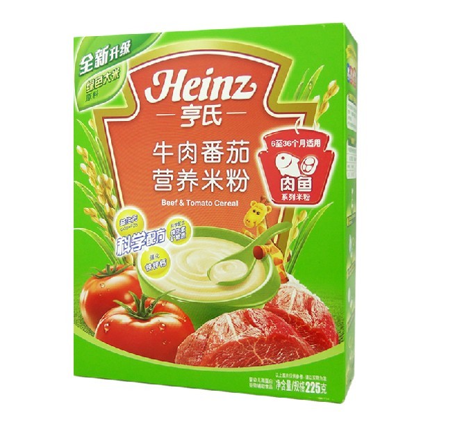 15年1月 Heinz/亨氏牛肉番茄营养米225g HS2110