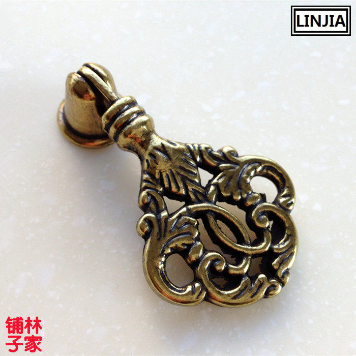 Qinggu Tongo-style antique retro wardrobe cabinet door drawer rings handle minimalist furniture field handle 1129