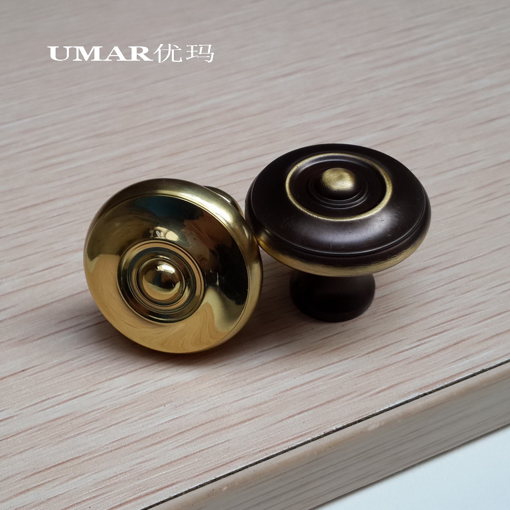 Crown UMAR Umar Home Furniture Pure Copper Cabinet Door Handle Eurostyle Overall Cupboard Door Handle Full Copper American Drawer Handle