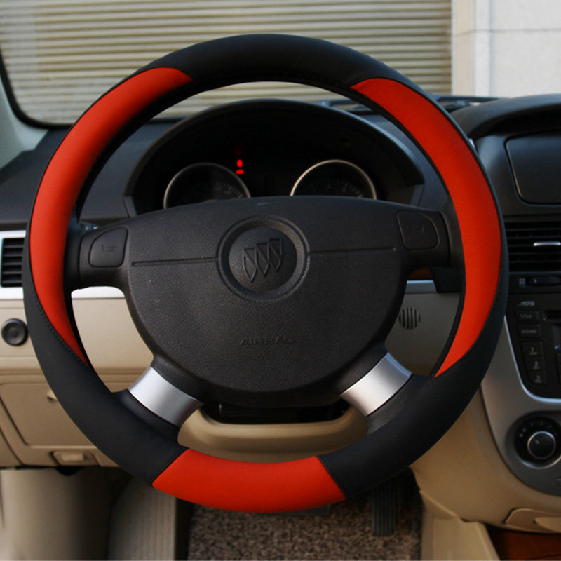 新途观朗逸宝来悦动CRV科帕奇方向盘套四季通用黑红汽车把套 女士