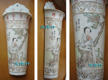 (281) Gao Xintian a painter of Guangxu Light Color Imperial Kiln Factory in Guangxu Qing Dynasty 1896 Lady Qiu Si Tu wall bottle