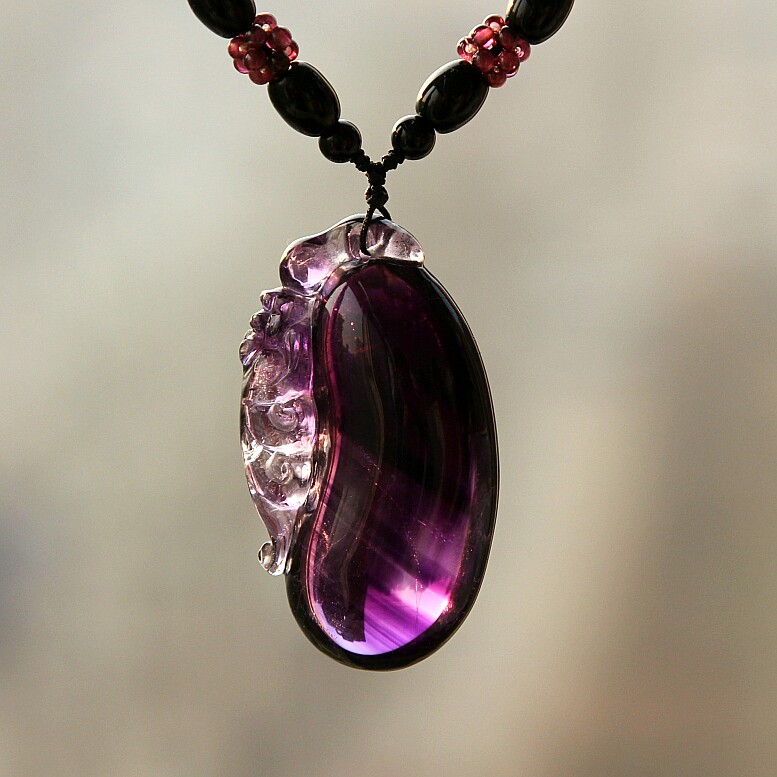 Boutique Violet Basil Triple-A Pure Natural Amethyst Pendant Necklace Item Pendant Pendant Necklace