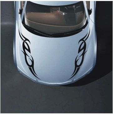 包邮 汽车拉花车贴纸反光机盖贴 图腾引擎盖备胎 火焰运动机盖贴