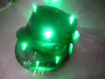 Hip-hop hip hop Hat nightclub jazz glowing sequin top hat LED Show stage Watch show light hat