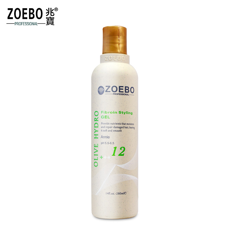 ZOEBO/兆宝安妮12号晶致水亮啫喱膏280ml发胶啫喱定造型保湿正品