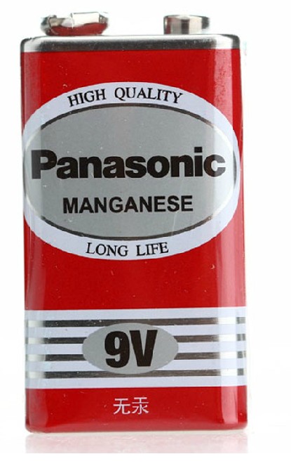Panasonic 9V battery carbon mercury-free battery multimeter battery toy car battery flat battery longevity type electric