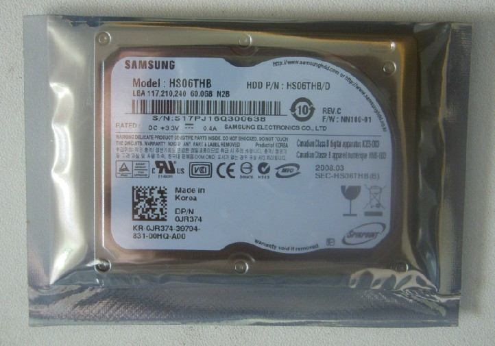 Discharged as a commercial brand new stock Samsung 1 8 inch 60G Laptop computer hard disk HS06THB CE ZIF-Taobao