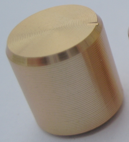 Amplifier knob Volume knob Potentiometer knob Aluminum alloy knob 10x10 gold bright side with scale