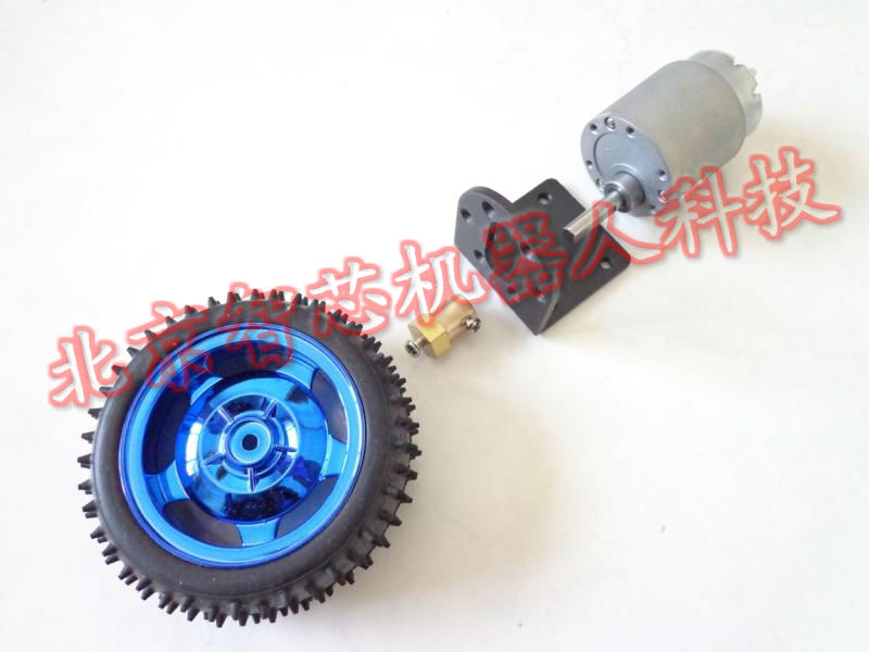 12v100转直流减速电机85mm小车轮子电机固定座联轴器小车底盘配件