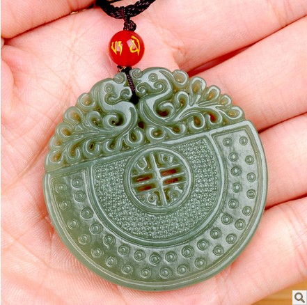 Handmade and Tian Qingyu imitation ancient dragon hollowed double dragon pendant pendant pendant with certificate delivery manufacturer wall-mounted cold air brief