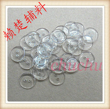 Clothing accessories buttons buttons Promotional monopoly Resin transparent two-eyed bread buckle Fur collar collar pad buckle