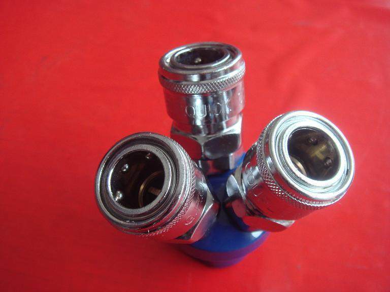 Flush-drilling direct gas moving element metal quick joint pneumatic joint round tee gas tee