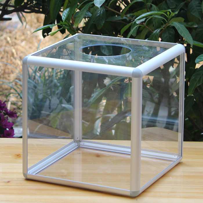 And Zhan (middle number) lucky draw box draw box display case Six faces full transparent no word acrylic arrest