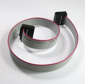 IDC FC head gray cable 10P 2 54MM spacing double head male plug 500MM another 6P to 26P