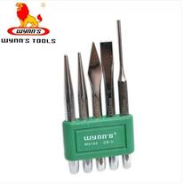 Power Lion 5 piecs Chisel Hunchs Pin Punching flat Chisel Center Punch Conc Punching head