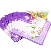 Qing 51 Manufacturer Direct Marketing Mixed Batch) Colorful Napkin Printed Paper Towel Purple Thyme Wedding Drape Paper Towel Paper