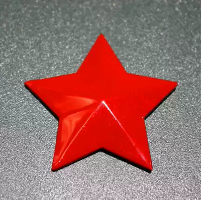 Metal red five-star Red five-pointed star Cultural Revolution collection Sparkling Red Star Patriotic five-star