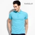 元本 BASIQUE Slim ngắn tay áo polo áo rắn màu ngọc trai bông ve áo nam T-Shirt Anh kinh doanh bình thường Polo