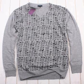 Dashan E store fashion brand British sweater V-neck plus size plus men's sweater ເຄື່ອງນຸ່ງຜູ້ຊາຍຂະຫນາດໃຫຍ່ພິເສດ