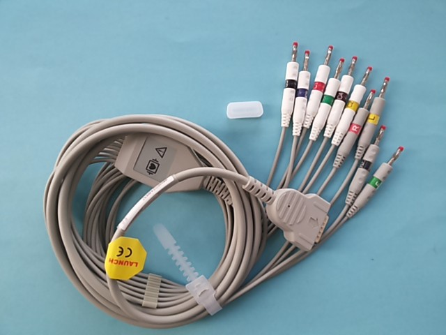 Accessories Compatible GE-Horse Anemone MAC1200 Hearts Electrographics Machine Guide Wire Banana Head Integrated Cable