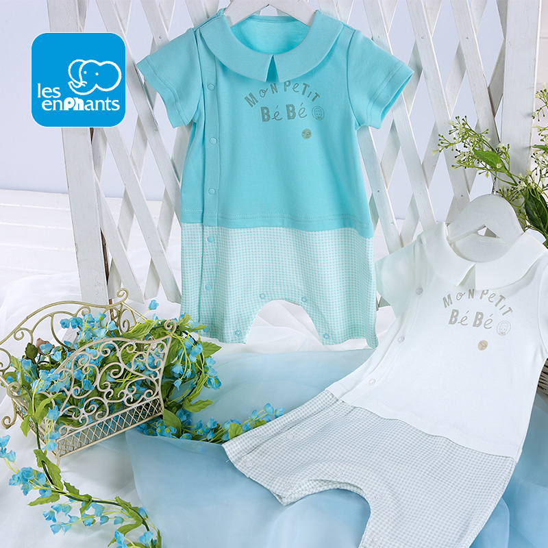 absorba2014新款正品纯棉短袖连身装游戏裤连体装爬服哈衣