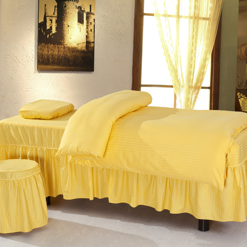 Pure Cotton Beauty Bed Cover Four Pieces Of Meme Body Massage Bed Hood Skirt Pushback Medical Bed Hood SPA Wellness Bed Hood