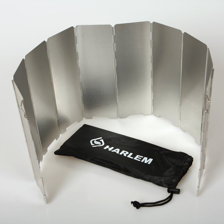 Outdoor picnic foldable stove head windshield stove stove windshield 8 pieces 10 pieces of windproof board cloth bag