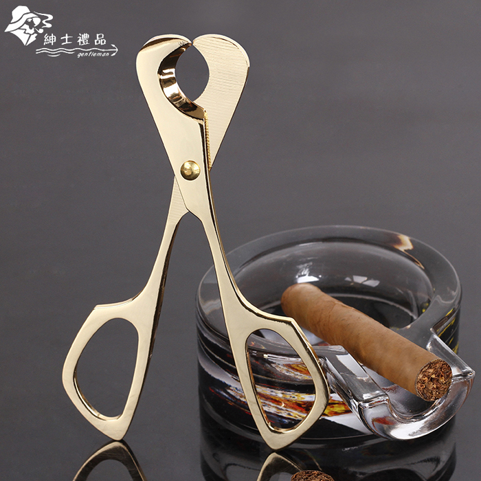 Golden - plated gold - plated stainless steel Cuban imported cigar cutter tools can be used as acting props