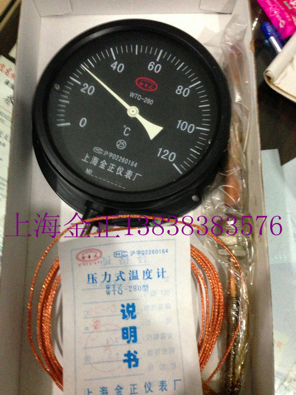 Upper sea gold positive junction pressure type thermometer WTZ-288WTZ-280 far spread with probe rod