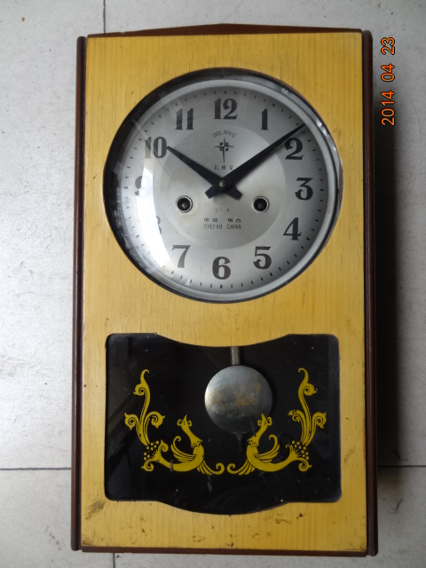 80s Yantai North Star 21 days mechanical wall clock nostalgic collection old wall clock original old clock